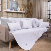 Ριχτάρι Belluno 00 White Teoran Διθέσιο 180x250cm Βαμβάκι-Πολυέστερ