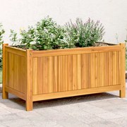 vidaXL Ζαρντινιέρα Κήπου με Επένδυση 80x42x40 εκ. Μασίφ Ξύλο Ακακίας