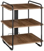BRATECK ραφιέρα δαπέδου SFR-04, 45.4x40x49.6cm, έως 90kg, καφέ-μαύρο