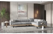 Savvidis Furniture  Γωνιακός Καναπές με Αριστερή Γωνία N1 Γκρι 283x221εκ. Rolltechnic BEST-51249864