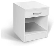 MATIS Κομοδίνο με χώρο για βιβλία Alfa Άσπρο Matis360109