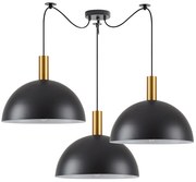 SE21-GM-4-BL3-MS40 ADEPT TUBE Gold Matt Pendant Black Metal Shade+ HOMELIGHTING 77-8590