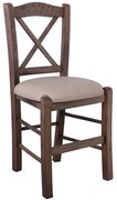 Καρέκλα Metro Ρ967,Ε2Τ1 43x47x88cm Walnut-Cappucino
