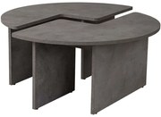Τραπέζι Σαλονιού Moira 241NRD1407 Φ90x41cm Concrete Grey