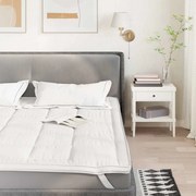 vidaXL Προστατευτικό στρώματος Λευκό 100x220 εκ.