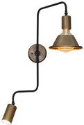 Φωτιστικό Τοίχου - Απλίκα HL-3555-2L 77-3969 Callie Old Bronze &amp; Black  Homelighting Μέταλλο