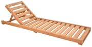 Ξαπλώστρα Specta Pakoworld μασίφ ξύλο οξιάς σε καρυδί 60x190x50εκ 211-000020 211-000020 Καφέ