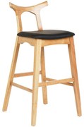 Σκαμπό Bar Usopp HM9951.01 43x41x100cm Oak Rubberwood,Pu