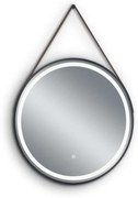 Καθρέπτης Τοίχου Στρογγυλός Fine 1800102 Φ60cm Black Mirrors &amp; More Metal, Glass