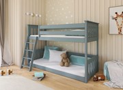 Χαμηλή Κουκέτα Montessori Kevin από μασίφ ξύλο Grey  90×200cm (Δώρο 10% Έκπτωση στα Στρώματα)