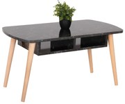 ΤΡΑΠΕΖΙ ΣΑΛΟΝΙΟΥ SLIVEN HM18178.02 ΜΕΛΑΜΙΝΗ ΜΑΥΡΟ ΜΑΡΜΑΡΟ-ΠΟΔΙΑ ΦΥΣΙΚΟ 90x50x47,5Υεκ