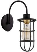 Φωτιστικό Τοίχου - Απλίκα Kimil 525NOR3174 Φ12x33cm 1xE27 40W Black-Gold Opviq