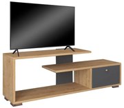Έπιπλο τηλεόρασης Βotan ανθρακί - oak 120x30x42 εκ. 120x30x42 εκ.