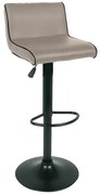 Σκαμπώ BAR NERO Pu Cappuccino/Βαφή Μαύρη Μαύρη 38x38x63/81-83/101cm (Σετ 2 ΤΕΜ)
