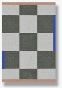 Χαλί Square S - Nylon Καρό Μοτίβο Σκούρο Πράσινο W55 x L80 cm METTE DITMER