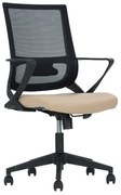 CROSS ΚΑΡΕΚΛΑ ΓΡΑΦΕΙΟΥ ΜΑΥΡΟ BEIGE 61x56xH99/109cm 25-0439