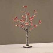 "SNOW RED BERRY TREE" 24 WW LED ΛΑΜΠΑΚ.ΑΝΤΑΠΤ.(24VDC) IP44 10X10X60CM 3M KΑΦΕ ΚΑΛ. ΤΡΟΦ. ACA X1024143