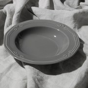 Πιάτο Βαθύ Πορσελάνινο Ανάγλυφο 23cm Estia Home Art Athenee Grey 07-13677