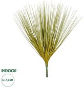 Artificial Garden YELLOW GREEN GRASS BOUQUET 21158 Τεχνητό Διακοσμητικό Μπουκέτο Grass Κίτρινο Πράσινο Y45cm Globostar 21158 Πράσινο