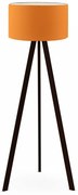 Φωτιστικό δαπέδου Rosling Megapap Mdf/ύφασμα Pvc χρώμα μαύρο/πορτοκαλί 38x21x140εκ.-GP029-0001,9