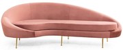 Καναπές Τριθέσιος Eses Left 560ARE1350 255x120x85cm Pink