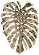 Artekko Monstera Διακοσμτική Πιατέλα Μέταλλο Χρυσό (48x34x3.5)cm Artekko 48668