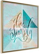 Αφίσα - Choose Simplicity (Square) - 20x20 - Χρυσό - Χωρίς πασπαρτού