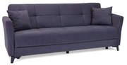 Kαναπές κρεβάτι LOR 3θέσιος ύφασμα γκρι 210x75x80 100-03485