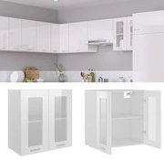 vidaXL Ντουλάπι Κρεμαστό με Τζάμι Lyon Γυαλ. Λευκό 60x31x60εκ.
