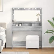 vidaXL Τραπέζι Μακιγιάζ με ράφι Γκρι sonoma 100 x 41 x 135 εκ.