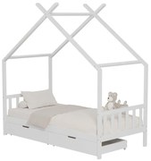 Κρεβάτι Παιδικό Klarice (Για Στρώμα 90x190cm) HM680.03 196x97x193cm White Μονό