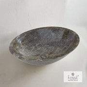 Νιπτήρας Μπάνιου Επιτραπέζιος 55x41xB16cm Marble Emperador Dark Fossil Mica DR55-523