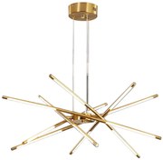 Φωτιστικό Οροφής Iron 023-3373 80x80x60cm Led 12W 3000K Gold Artekko