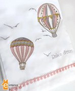 Σετ Σεντόνια Κούνιας Hot Air Balloon - Pink 108108001