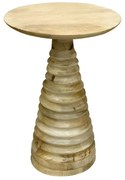 Intrahome Βοηθητικό τραπέζι Souler intrahome φυσικό μασίφ mango ξύλο Φ38x56εκ | SKU: INTRAPA-308111118