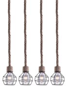 GRENADE-4 ROPE &amp; BLACK PENDANT Z3+ HOMELIGHTING 77-3684