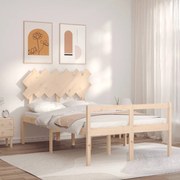Κρεβάτι Ηλικιωμένου με Κεφαλάρι από Μασίφ Ξύλο Small Double 3195516