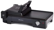Ηλεκτρική ψησταριά 3 σε 1 Ariete MULTI GRILL 1916/10, 2400 W, 60x25 cm, Εκτεινόμενη επιφάνεια, Θερμοστάτης, Μαύρο