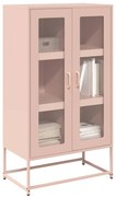 vidaXL Highboard Ροζ 68x39x123 cm Ατσάλι