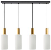 SE21-GM-4-4BL-GL3 ADEPT TUBE Gold Matt Pendant White Glass+