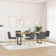 vidaXL Καρέκλες Τραπεζαρίας 6 τεμ Σκ. Γκρι Υφασμάτινες