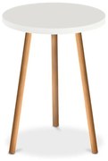 Βοηθητικό Τραπεζάκι Roma 0117706 Φ33,5x46cm White-Natural