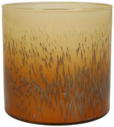Κηροπήγιο ArteLibre Πορτοκαλί Γυαλί 10x10x11cm