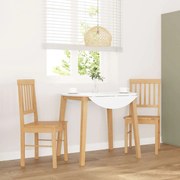 vidaXL Καρέκλες τραπεζαρίας 2 τεμάχια από μασίφ ξύλο καουτσούκ