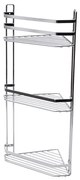 ESTIA ΕΤΑΖΕΡΑ ELEGANT ΜΕΤΑΛΛΙΚΗ ΓΩΝΙΑΚΗ 3 ΘΕΣΕΩΝ 54x28x18cm ΧΡΩΜΙΟΥ