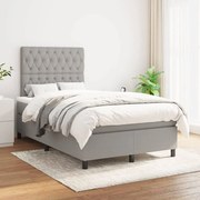 ΚΡΕΒΑΤΙ BOXSPRING ΜΕ ΣΤΡΩΜΑ ΑΝΟΙΧΤΟ ΓΚΡΙ 120X200 ΕΚ. ΥΦΑΣΜΑΤΙΝΟ 3142001