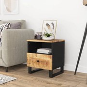 vidaXL Κομοδίνο από Μασίφ Ξύλο Μάνγκο &amp; Επεξεργασμένο Ξύλο