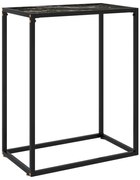 vidaXL Τραπέζι Κονσόλα Μαύρο 60 x 35 x 75 εκ. από Ψημένο Γυαλί