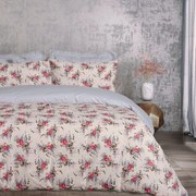 Παπλωματοθήκη Happy 9647 (Σετ 2τμχ) Beige-Blue-Pink Das Home Μονό 160x240cm 100% Βαμβάκι