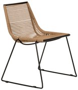 Καρέκλα Κήπου ArteLibre DERNA Φυσικό/Μαύρο Μέταλλο/Rattan 57x59x80cm